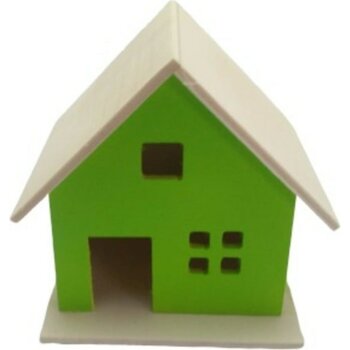 Empressco Yeşil Ahşap Oyuncak Ev, Doğal ve Sevimli Çocuk Odası Dekoru - Seçenek 1