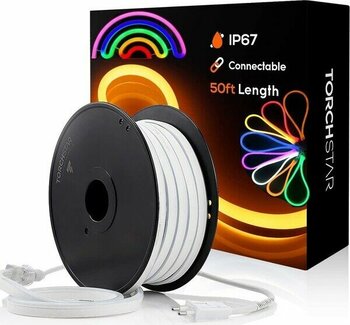 Neon LED Işık 5 Metre 220 Volt Tak Çalıştır Esnek Hortum Şerit LED Aydınlatma - Gün Işığı - 5 m