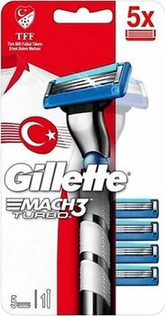 Gillette Mach3 Turbo 5 Başlıklı Tıraş Bıçağı
