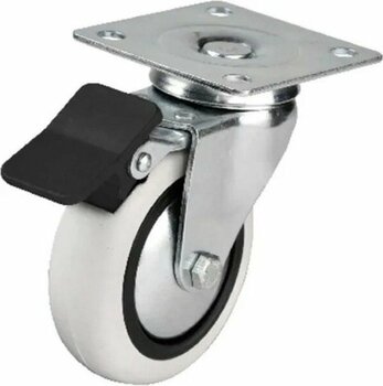 353 - 75X25 mm Pvc Makaralı Tablalı Frenli Teker 4 Adet - Renkli