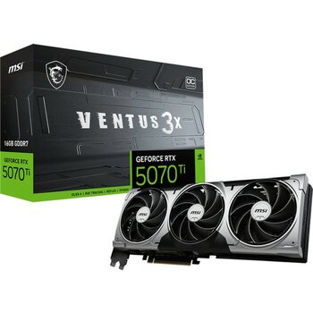 Msı VGA Geforce Rtx 5070 Tı 16G Ventus 3x Oc RTX5070TI 16GB Gdrr7 256 B DX12 Pcıe 5.0 X16 (3xdp 1xhdmı)