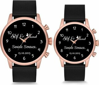 Stony Seninle Sonsuza Isimli ve Tarihli Sevgili Çift Kol Saatleri