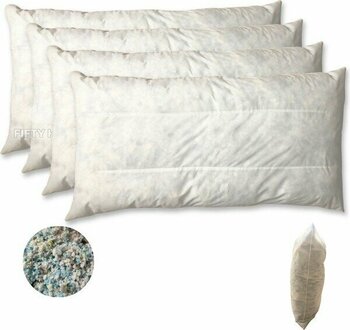 Fifty Home 4lü Büyük Sırt Kırlent Iç Dolgu - 8 Farklı Ebat - Koltuk Sırt Kırlenti Minder Biyeli Model - 60 x 110 cm - Beyaz