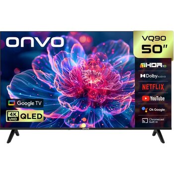 Onvo 50VQ90F3UA 50'' 127 Ekran Uydu Alıcılı 4K Ultra Hd Google Smart QLED TV