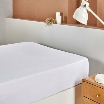 Taç Easy Pamuklu 120 x 200 Sıvı Geçirmez Fitted Alez - 120 x 200 cm - Beyaz