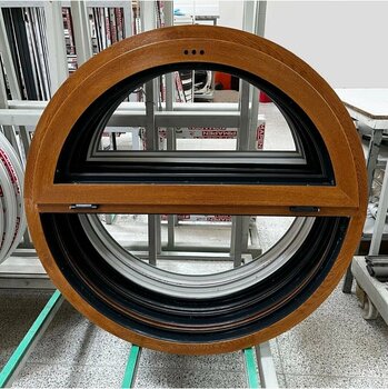 pimapen 100 Cm Altınmeşe Yarım Kanatlı Isıyalıtımlı Yuvarlak Pencere