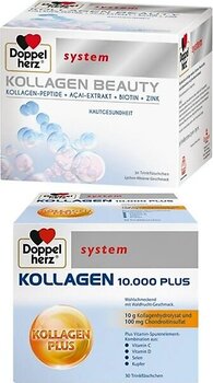 Doppelherz System Kollagen Beauty 25 ml x 30 Flakon + System Kollagen 10.000 Plus 30 x 25 ml Flakon