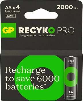 Gp Recyko Pro 2000 Mah 1.2v Aa Boy Nimh Kalem Şarjlı Pil 4'lü Kart