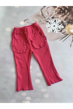 Mini Kids Baby Kız Bebek Önden Cepli Fitilli Pamuklu Tayt 12-18 AY Beden