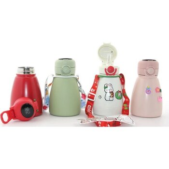 MiraLive Dijital Göstergeli Çift Katmanlı Termos Suluk 500 ml - Renkli - standart