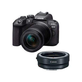 Canon Eos R10 18-150mm Aynasız Fotoğraf Makinesi (ef To Eos R Ada Siyah