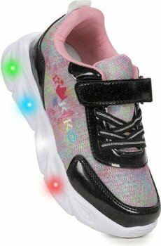 Kiko Kids Teno Cırtlı Işıklı Kız Çocuk Spor Ayakkabı - 27 - Siyah