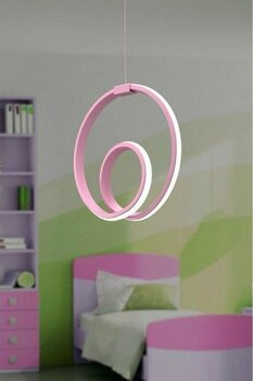 Elektroyou Orjin Pembe Tekli Sarkıt LED Günışığı Ultra Ledli Salon Mutfak Oda Hol Ledli Avize