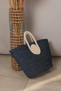 Büyük Sepet Çanta Lacivert-7080 Lacivert