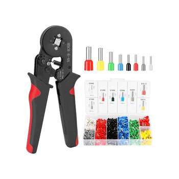 Moveevo El Elle Terminol Pres Makinesi - Yüksek Mukavemetli Çelik - 1200 Adet Terminal Ve Depolama Kutusu İle - Kırmızı-siyah