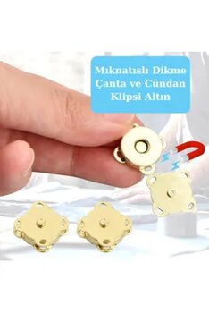 Prestij Boncuk Mıknatıslı Dikme Çanta ve Cüzdan Klipsi Mıknatıslı Çıtçıt 10 Adet