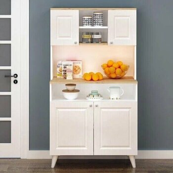 Fly Salina Ahşap Beyaz Mutfak Dolabı