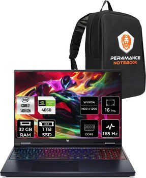 Acer Predator Helios Neo 16 İ7 14650Hx 32Gb 1Tb Ssd Rtx4060/8Gb 140W 16'' Wuxga Fdos Gaming Laptop