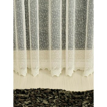 Eko 8020 Desenli Tül Perde (Pilesiz) - 150 x 200 cm - Kırık Beyaz
