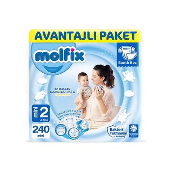 Molfix Bebek Bezi 2 Numara Mini Avantajlı Paket 240 Adet
