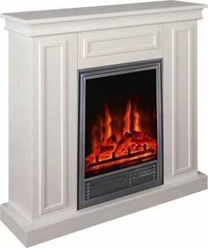 Tektes Dekoratif Elektrikli Şömine Beyaz Kasalı, 90 Cm Bluetoothlu,8 Renkli, Alev Sesli