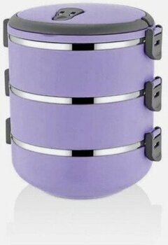 Mobgift Freshbox 3 Katlı Sefer Tası Yemek Termosu Lila (Yeni Renk)