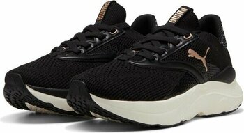 Puma Softride Mayve Leopard Wns Kadın Koşu Ayakkabı - Siyah - 38,5