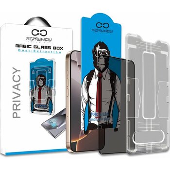 Magic Glass Box iPhone 17 Pro Max Uygulama Aparatlı Hayalet Cam Ekran Koruyucu