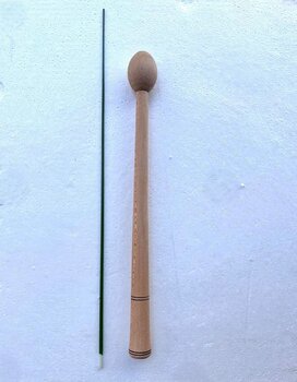 Davul Tokmaği Yuvarlak + Plastik Çirpi Çubuğu Seti