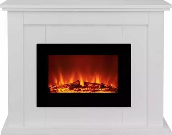 Tektes Ellektrikli 100 Cm Krem Kasalı Tek Renkli Şömine Isıtmasız