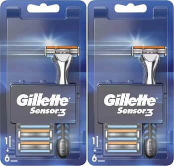 Gillette Sensor3 Tıraş Makinesi Yedek Tıraş Bıçağı 6'Lı X 2 Adet