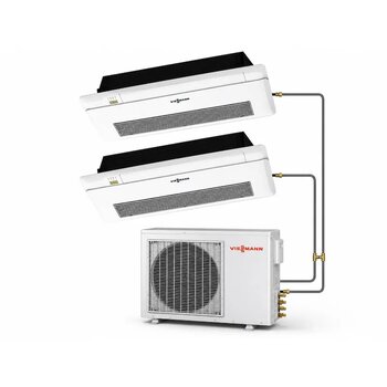 Viessmann Multi Ofaa100mfa053 18 Dış + 2 İç Ünite 9000 + 12000 Btu Tek Yön Kaset Tipi Klima