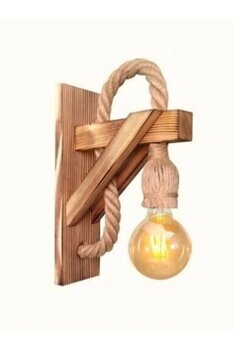 Retro Aplik Ahşap Aplik Duvar Lambası Cafe Otel Restorant Için Ahşap Aplik Duvar Lambası