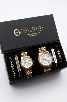 Northwatch Kişiye Özel Siyah Çift Saati, Çift Bileklik - Sevgili Kombini - Saat Seti