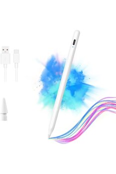 m.tk moveteck Apple Ipad 9.nesil 2022 10.2 Uyumlu Eğilmeye Duyarlı Ve Avuç Içi Reddetmeli Stylus Dokunmatik Kalem
