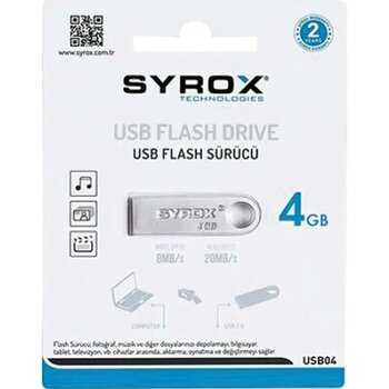 Syrox Usb Flash Bellek Metal 4gb