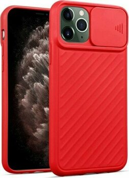 Nettech Apple iPhone 11 Pro Max Uyumlu Kızaklı Kamera Korumalı Arka Koruma Kılıf - Kırmızı