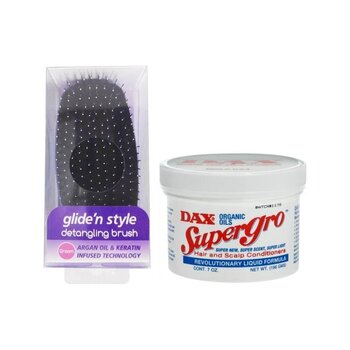 Dax Supergro Saç Kremi 198 Ml + Glide'n Style Detangling Açma Tarama Fırçası