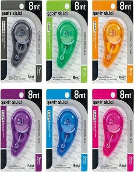 Şerit Daksil 5mmx8 Metre 6 Adet Şerit Düzeltici Fixpoint Şerit Silici Yazı Silici Büro Ofis Okul - Çok Renkli - Standart - 5mm x 8 Metre