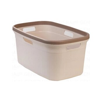 Motek 80 Litre Kirli Çamaşır Sepeti Çamaşır Selesi 2'li Set Kahve Diğer
