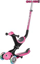 Globber Go Up Deluxe Pembe Oturaklı Işıklı 3 Tekerlekli Çocuk Scooter