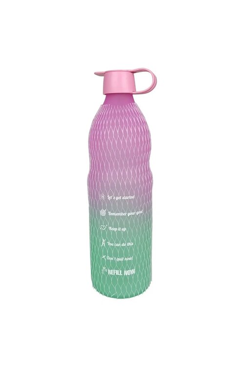 ÇAYLAR AVM Motivasyon Renkli Pembe-Yeşil 1 Lt Su Şişesi