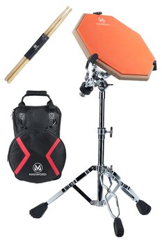 Maxword Pro Bateri Davul Çalışma Pedi Seti Drum Practice Pad Full Set