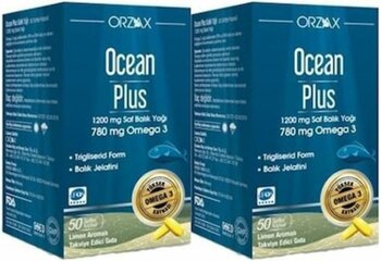 Ocean Plus 1200 mg Omega 3 Saf Balık Yağı 30 Kapsül 2 Adet P09519