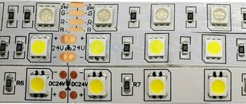 Demir Led 24 Volt 5050 Şerit LED Mavi IP65 (5 Metre)