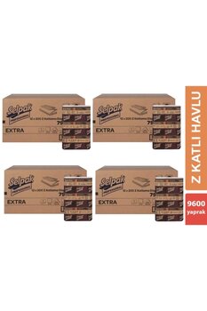 Selpak Extra Z Katlama Dispenser Havlu 200'lü 48 Paket 21.5 X 24 cm 4 Koli