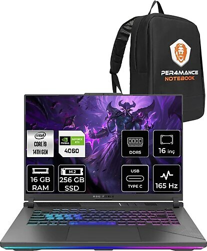 ASUS ROG Strix G16 N3095 16 inç Intel Core i9 14900HX 16 GB 256 GB SSD NVIDIA GeForce RTX 4060 FreeDOS