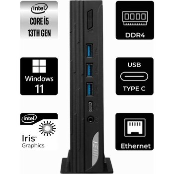 Msı Pro DP10 Intel Core I5-1340P 13M-002EU-44 32GB 1tb+1tb  Windows 11 Pro Siyah Mini Pc & 13M002EUK44