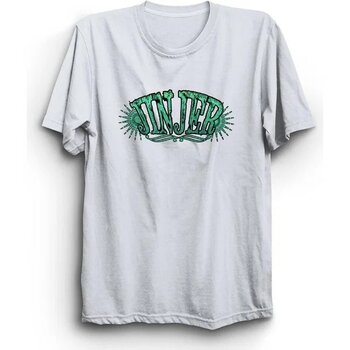 The Fame Jinjer Green Logo Beyaz Kısa Kol Bisiklet Yaka XS Tişört
