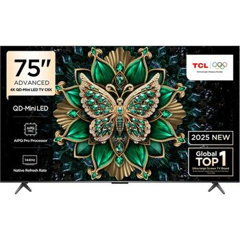 TCL 75C6K 75'' 190 Ekran Uydu Alıcılı 4K Ultra HD MiniLED Google TV
